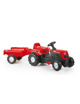 8146 TRAKTOR SA PRIKOLICOM 144x52x45cm CRVENI