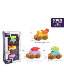 MKQ448128 AUTOMOBILI ZA SLAGANJE OD MEKE PLASTIKE 3 kom 31x16 cm /