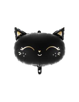 FB84 FOLIJSKI BALON CAT, CRNI SA ZLATNIM ELEMENTIMA 48x36cm