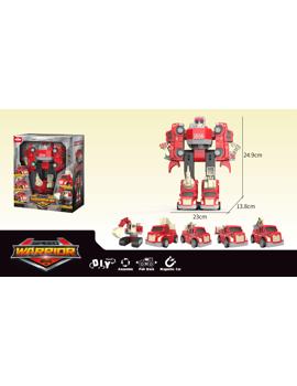 MKX587423 5u1 magnetni vatrogasni kamion robot transformacija 26x14x31 cm "