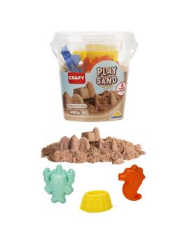 05699 Dječji set za igru s pijeskom – kanta 450 g, prirodna boja, s kalupima