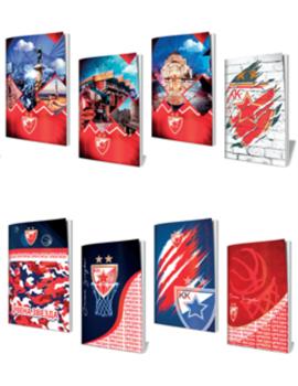 757 BILJEŽNICA A5 LUX CRVENA ZVEZDA meki uvez 70g, 48 listova DIKTO